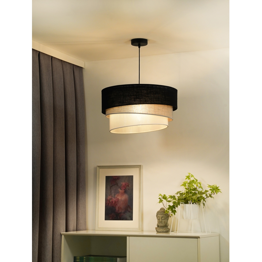 Duolla - Hängeleuchte TRIO 1xE27/15W/230V d 45 cm schwarz/grau/weiß