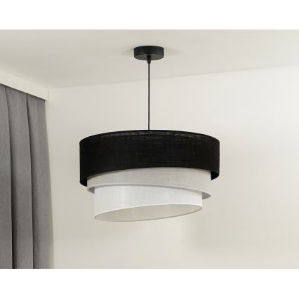 Duolla - Hängeleuchte TRIO 1xE27/15W/230V d 45 cm schwarz/grau/weiß
