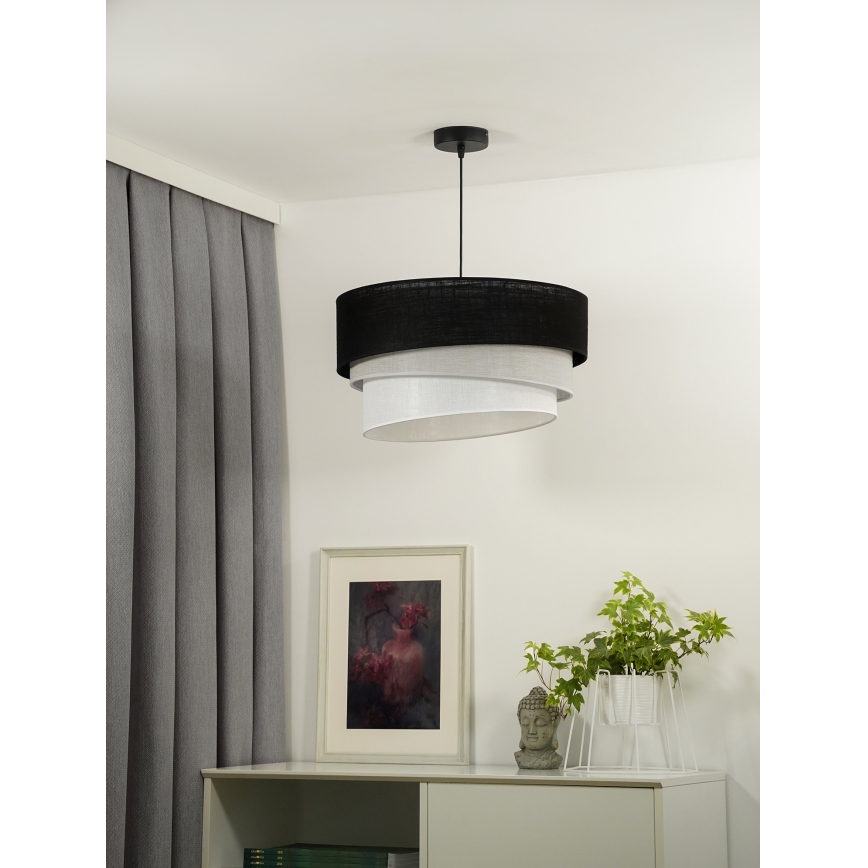 Duolla - Hängeleuchte TRIO 1xE27/15W/230V d 45 cm schwarz/grau/weiß
