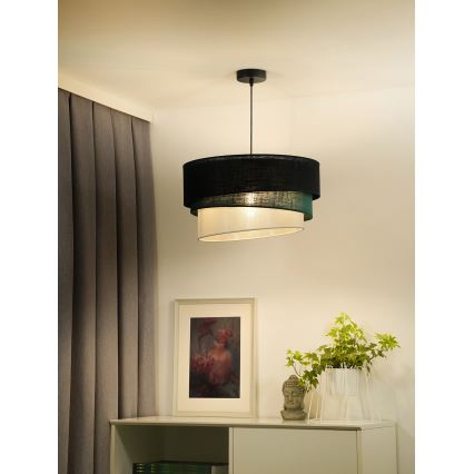 Duolla - Hängeleuchte TRIO 1xE27/15W/230V d 45 cm schwarz/grün/weiß