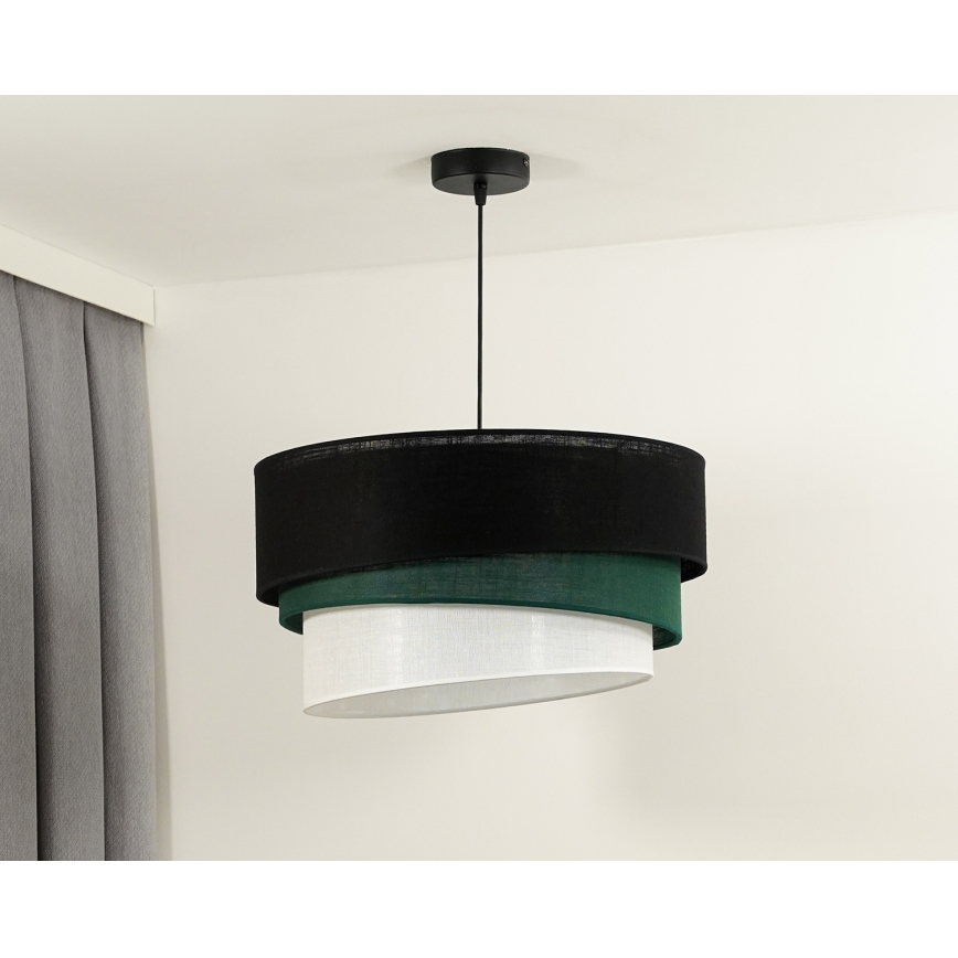 Duolla - Hängeleuchte TRIO 1xE27/15W/230V d 45 cm schwarz/grün/weiß