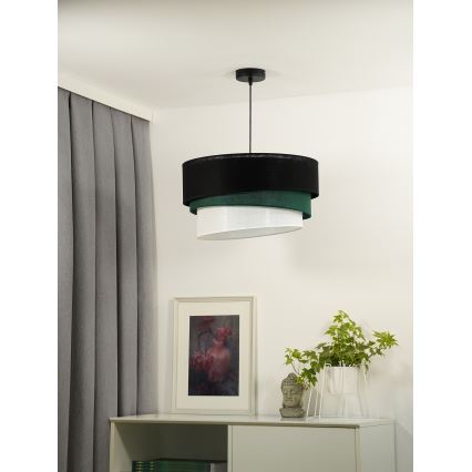 Duolla - Hängeleuchte TRIO 1xE27/15W/230V d 45 cm schwarz/grün/weiß