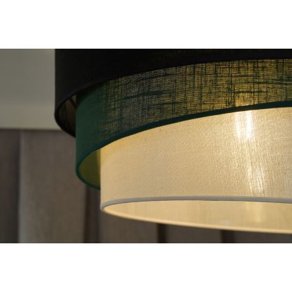 Duolla - Hängeleuchte TRIO 1xE27/15W/230V d 45 cm schwarz/grün/weiß