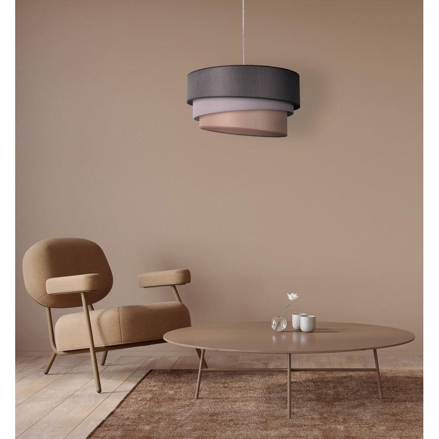 Duolla - Hängeleuchte TRIO 1xE27/40W/230V d 45 cm anthrazit/grau/braun