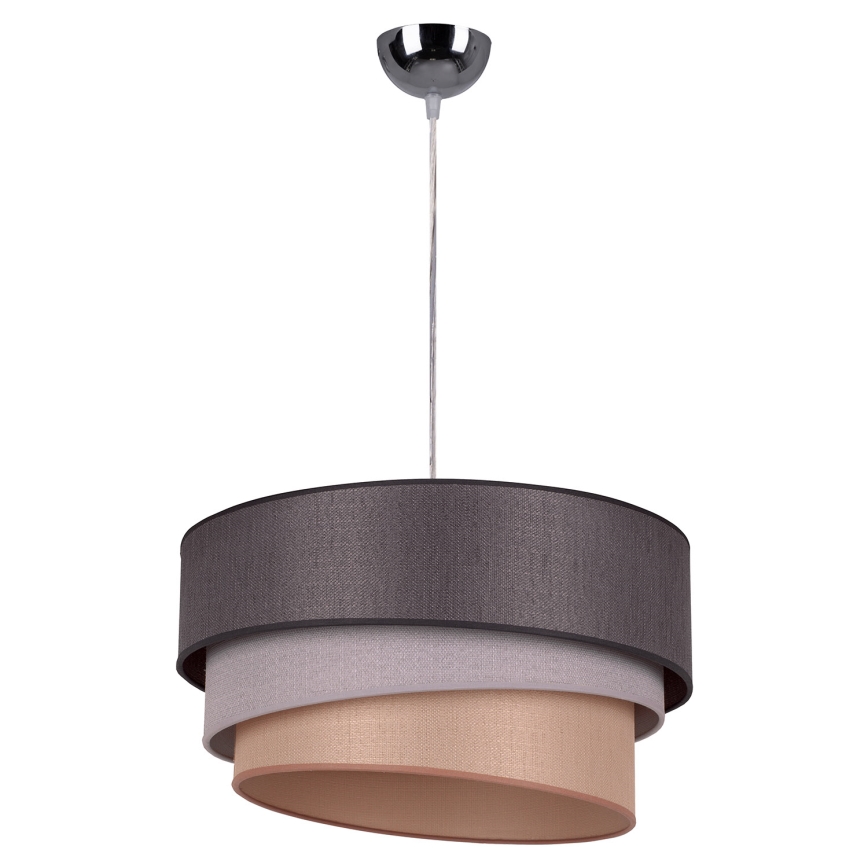 Duolla - Hängeleuchte TRIO 1xE27/40W/230V d 45 cm anthrazit/grau/braun
