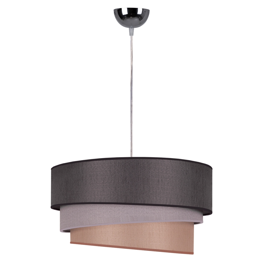 Duolla - Hängeleuchte TRIO 1xE27/40W/230V d 45 cm anthrazit/grau/braun