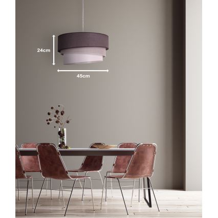 Duolla - Hängeleuchte TRIO 1xE27/40W/230V d 45 cm anthrazit/grau/weiß