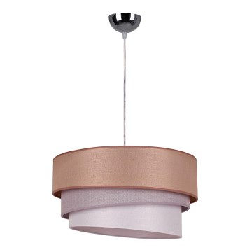 Duolla - Hängeleuchte TRIO 1xE27/40W/230V d 45 cm braun/grau/silbern