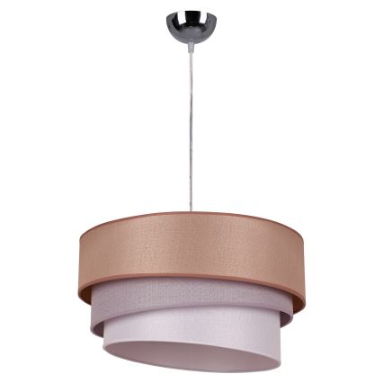 Duolla - Hängeleuchte TRIO 1xE27/40W/230V d 45 cm braun/grau/silbern