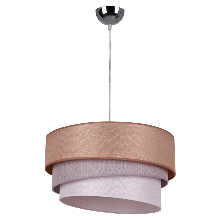 Duolla - Hängeleuchte TRIO 1xE27/40W/230V d 45 cm braun/grau/silbern