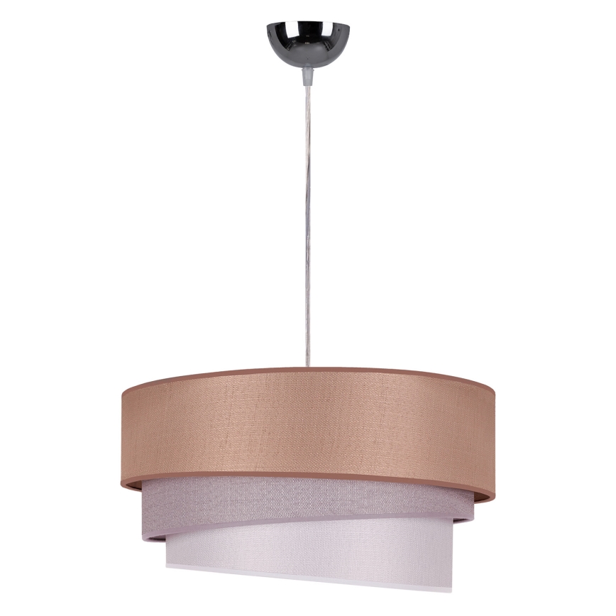 Duolla - Hängeleuchte TRIO 1xE27/40W/230V d 45 cm braun/grau/silbern