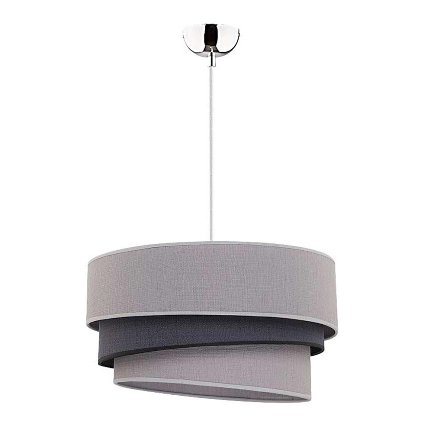 Duolla - Hängeleuchte TRIO 1xE27/40W/230V d 45 cm grau/schwarz