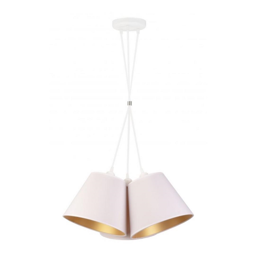 Duolla - Hängeleuchte TWIGGY 3xE27/40W/230V d 60 cm weiß