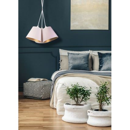 Duolla - Hängeleuchte TWIGGY 3xE27/40W/230V d 60 cm weiß