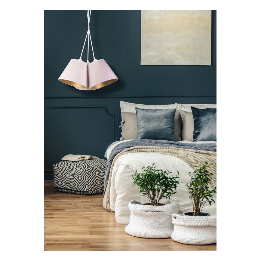 Duolla - Hängeleuchte TWIGGY 3xE27/40W/230V d 60 cm weiß