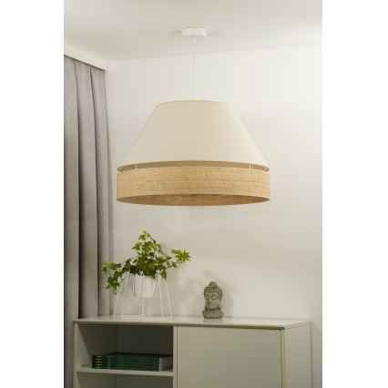 Duolla - Hängeleuchte YUTE AVIGNON 1xE27/15W/230V d 60 cm cremefarben/beige