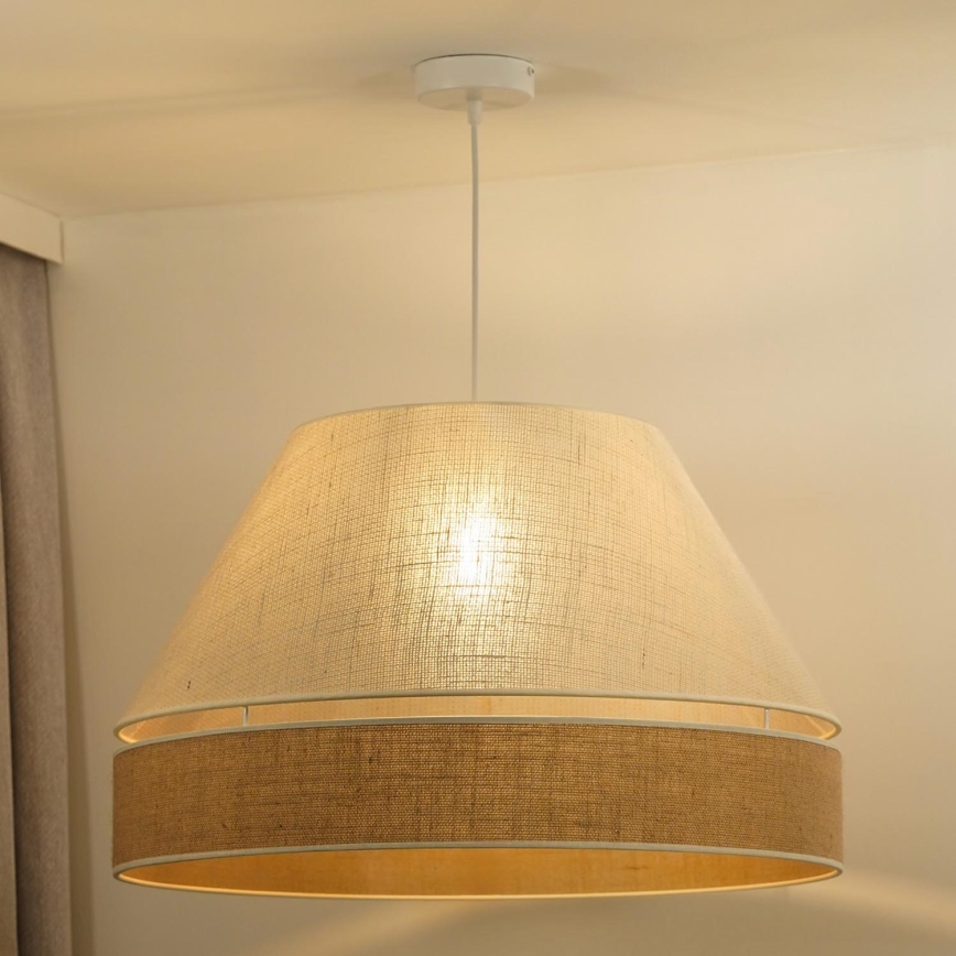 Duolla - Hängeleuchte YUTE AVIGNON 1xE27/15W/230V d 60 cm grau/braun