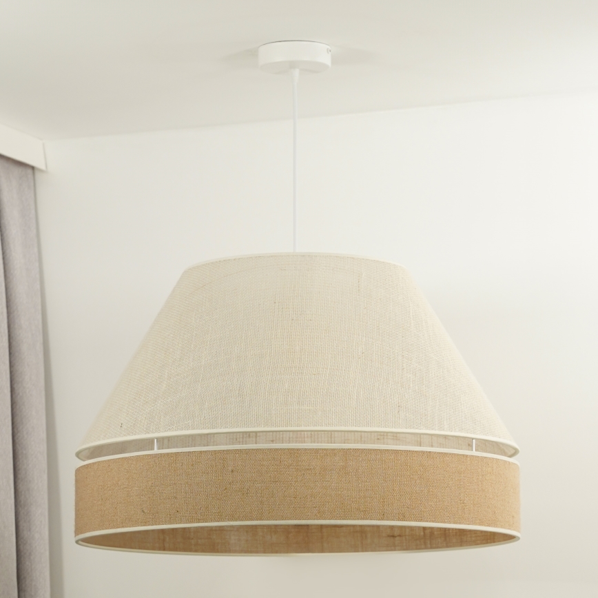 Duolla - Hängeleuchte YUTE AVIGNON 1xE27/15W/230V d 60 cm grau/braun