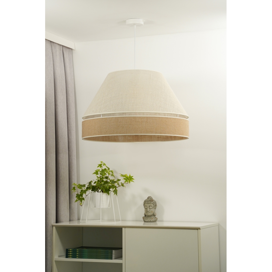 Duolla - Hängeleuchte YUTE AVIGNON 1xE27/15W/230V d 60 cm grau/braun