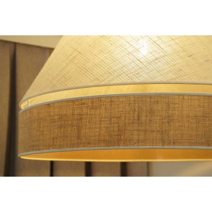 Duolla - Hängeleuchte YUTE AVIGNON 1xE27/15W/230V d 60 cm grau/braun