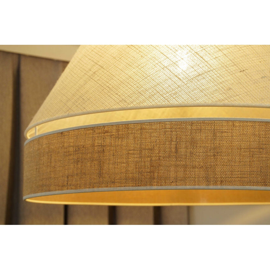 Duolla - Hängeleuchte YUTE AVIGNON 1xE27/15W/230V d 60 cm grau/braun