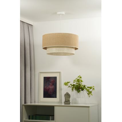 Duolla - Hängeleuchte YUTE BOHO 1xE27/15W/230V d 45 cm braun/cremefarben