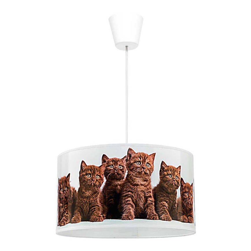 Duolla - Kinder-Hängeleuchte CATS 1xE27/40W/230V d 35 cm