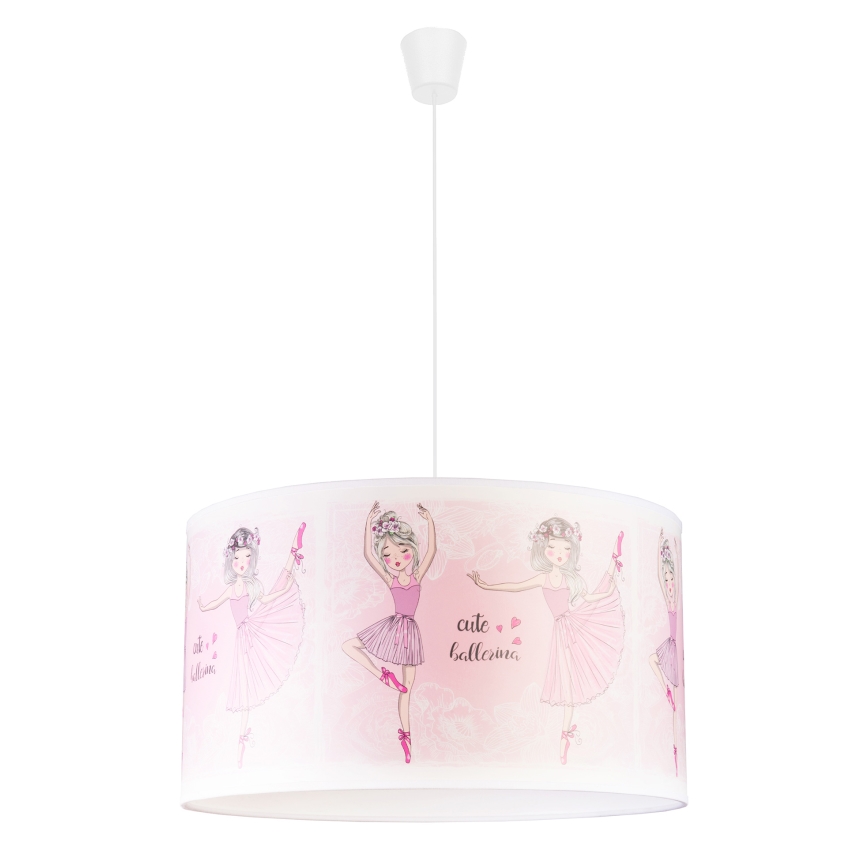 Duolla - Kinder-Hängeleuchte PRINT M 1xE27/40W/230V d 35 cm Ballerinas