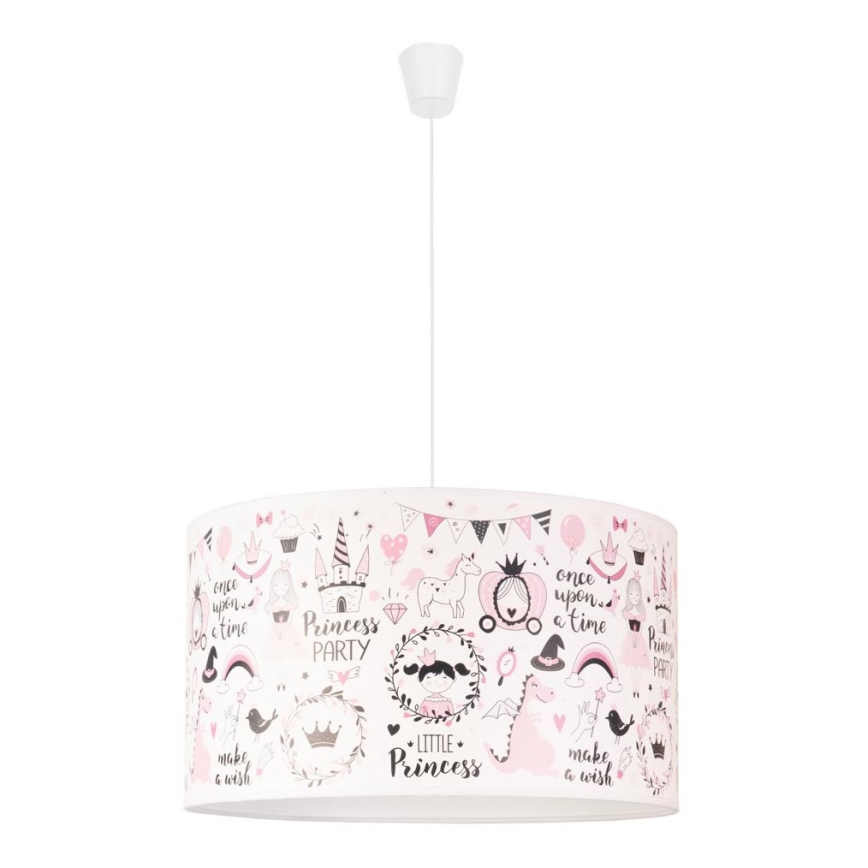 Duolla - Kinder-Hängeleuchte PRINT M 1xE27/40W/230V d 35 cm Märchen