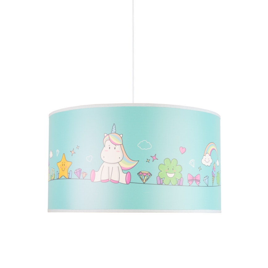 Duolla - Kinder-Hängeleuchte UNICORN 1xE27/15W/230V d 35 cm