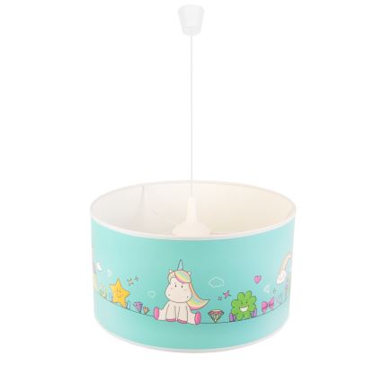 Duolla - Kinder-Hängeleuchte UNICORN 1xE27/15W/230V d 35 cm