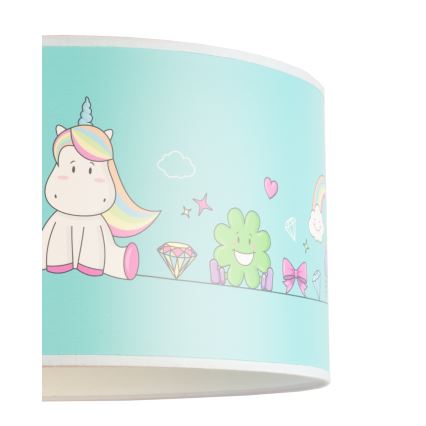 Duolla - Kinder-Hängeleuchte UNICORN 1xE27/15W/230V d 35 cm