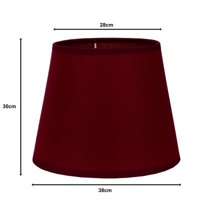 Duolla - Lampenschirm für Stehlampe CLASSIC L E27 Ø 38 cm Weinrot