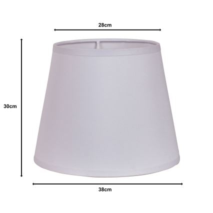 Duolla - Lampenschirm für Stehlampe CLASSIC L E27 Ø 38 cm Weiß