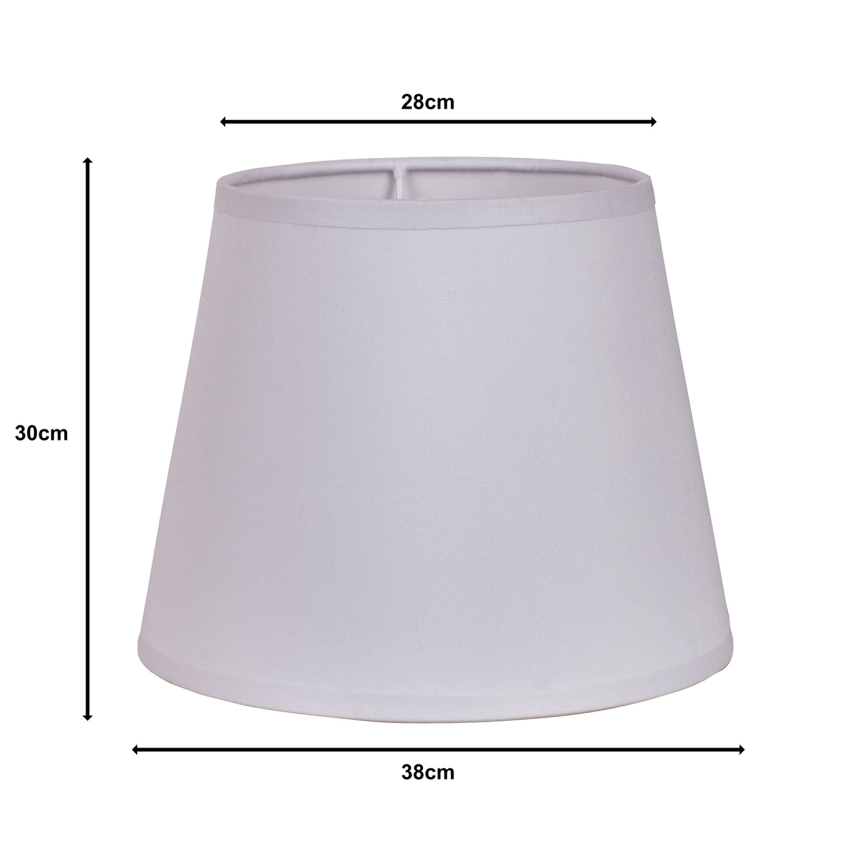 Duolla - Lampenschirm für Stehlampe CLASSIC L E27 Ø 38 cm Weiß