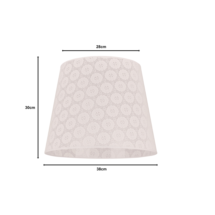 Duolla - Lampenschirm für Stehlampe CLASSIC L E27 Ø 38 cm Weiß