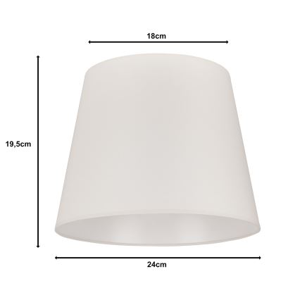 Duolla - Lampenschirm für Tischlampe CLASSIC M E27 Ø 24 cm cremefarben
