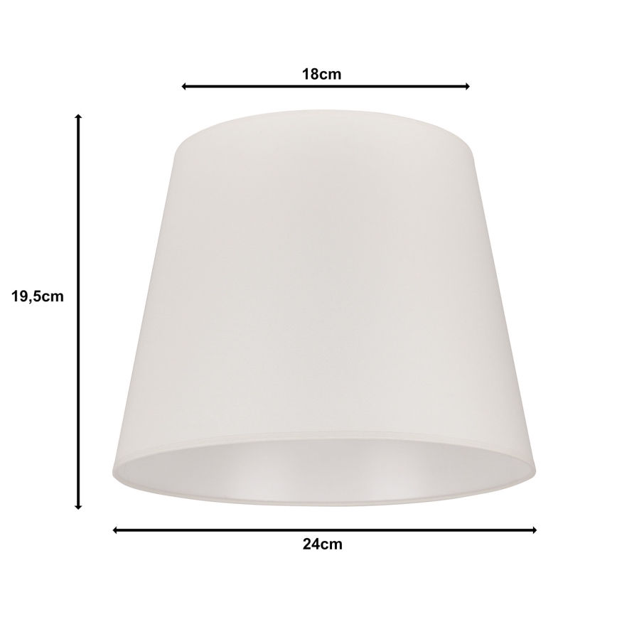 Duolla - Lampenschirm für Tischlampe CLASSIC M E27 Ø 24 cm cremefarben