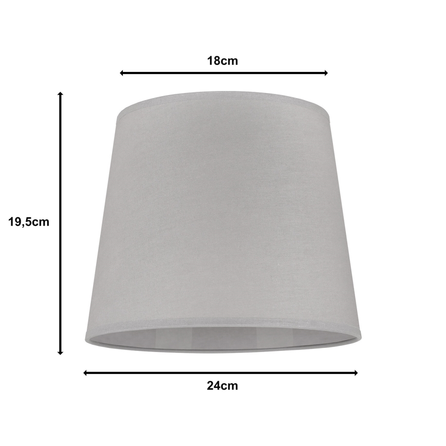 Duolla - Lampenschirm für Tischlampe CLASSIC M E27 Ø 24 cm grau