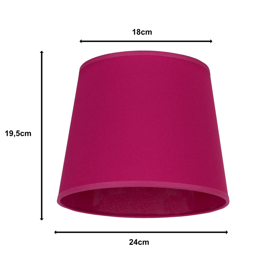 Duolla - Lampenschirm für Tischlampe CLASSIC M E27 Ø 24 cm rosa