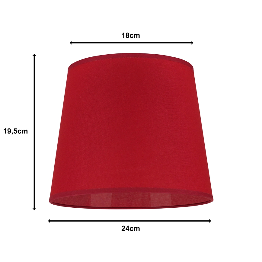Duolla - Lampenschirm für Tischlampe CLASSIC M E27 Ø 24 cm Rot