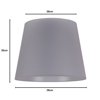 Duolla - Lampenschirm für Stehleuchte CLASSIC L E27 d 38 cm grau