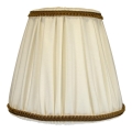 Duolla - Lampenschirm für Tisch- und Stehlampe E27 Ø 18,5 cm creme/braun