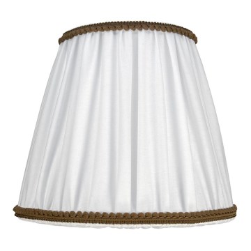 Duolla - Lampenschirm für Tisch- und Stehleuchten E27 d 18,5 cm weiß/braun