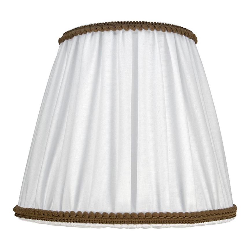 Duolla - Lampenschirm für Tisch- und Stehleuchten E27 d 18,5 cm weiß/braun