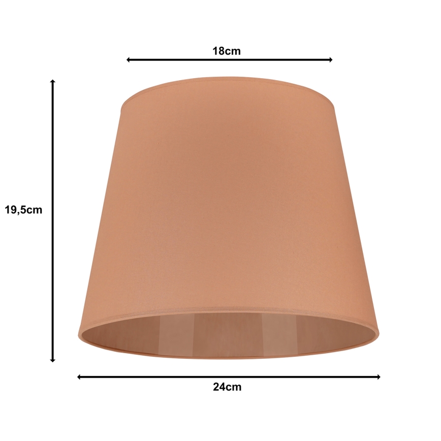 Duolla - Lampenschirm für Tischleuchte CLASSIC M E27 d 24 cm braun