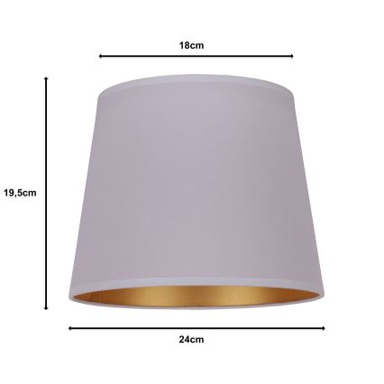 Duolla - Lampenschirm für Tischleuchte CLASSIC M E27 d 24 cm grau