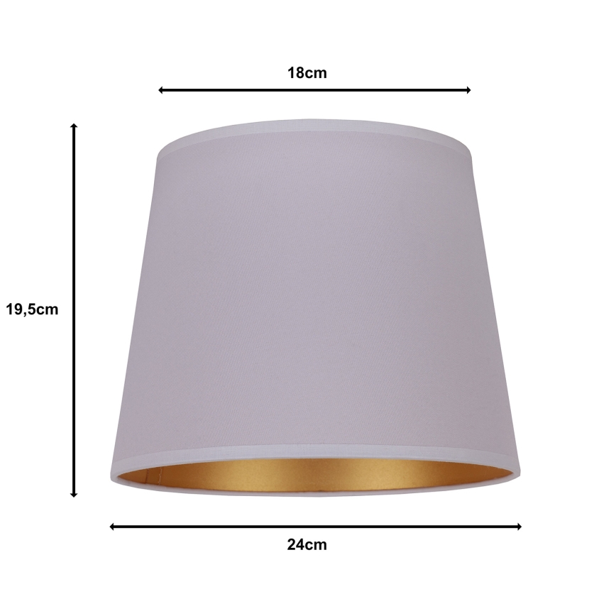 Duolla - Lampenschirm für Tischleuchte CLASSIC M E27 d 24 cm grau