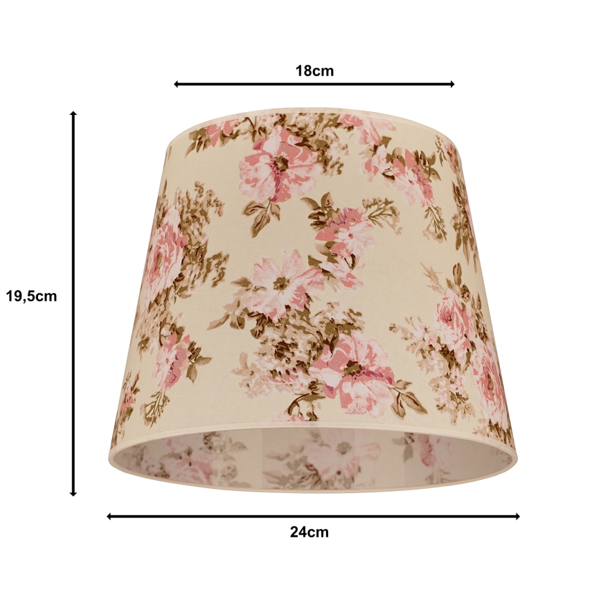 Duolla - Lampenschirm für Tischleuchte CLASSIC M E27 d 24 cm rosa
