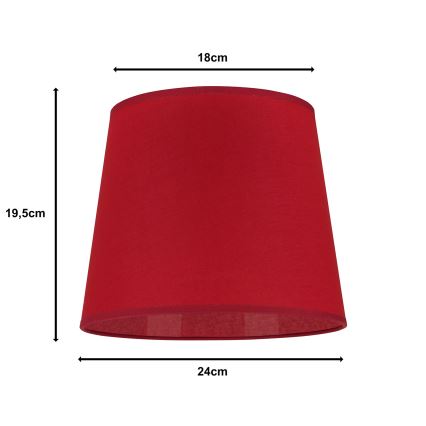 Duolla - Lampenschirm für Tischleuchte CLASSIC M E27 d 24 cm rot